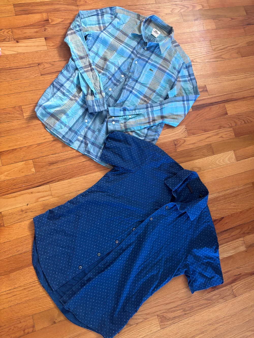 Zachary Prell Light Blue Plaid & Navy Dot Button-Down Shirts